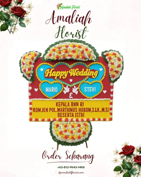 Papan Bunga Pernikahan Sepanjang